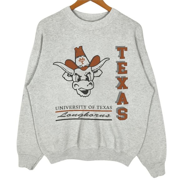 Vintage Texas Longhorn Football Sweater Pullover American Football Shirt Tee - Picture 1 of 2